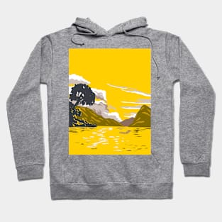 Lake Lugano in Switzerland WPA Art Deco Poster Hoodie